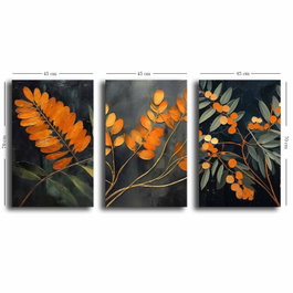 Wallity Conjunto de 3 Lienzos Decorativos Multicolor 45 x 70 cm